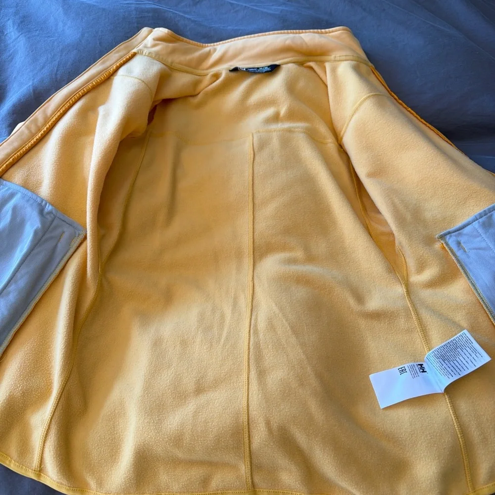 Helly Hansen Women’s Full Zip Fleece Jacket Yellow Peach Softshell - M - Picture 6 of 10